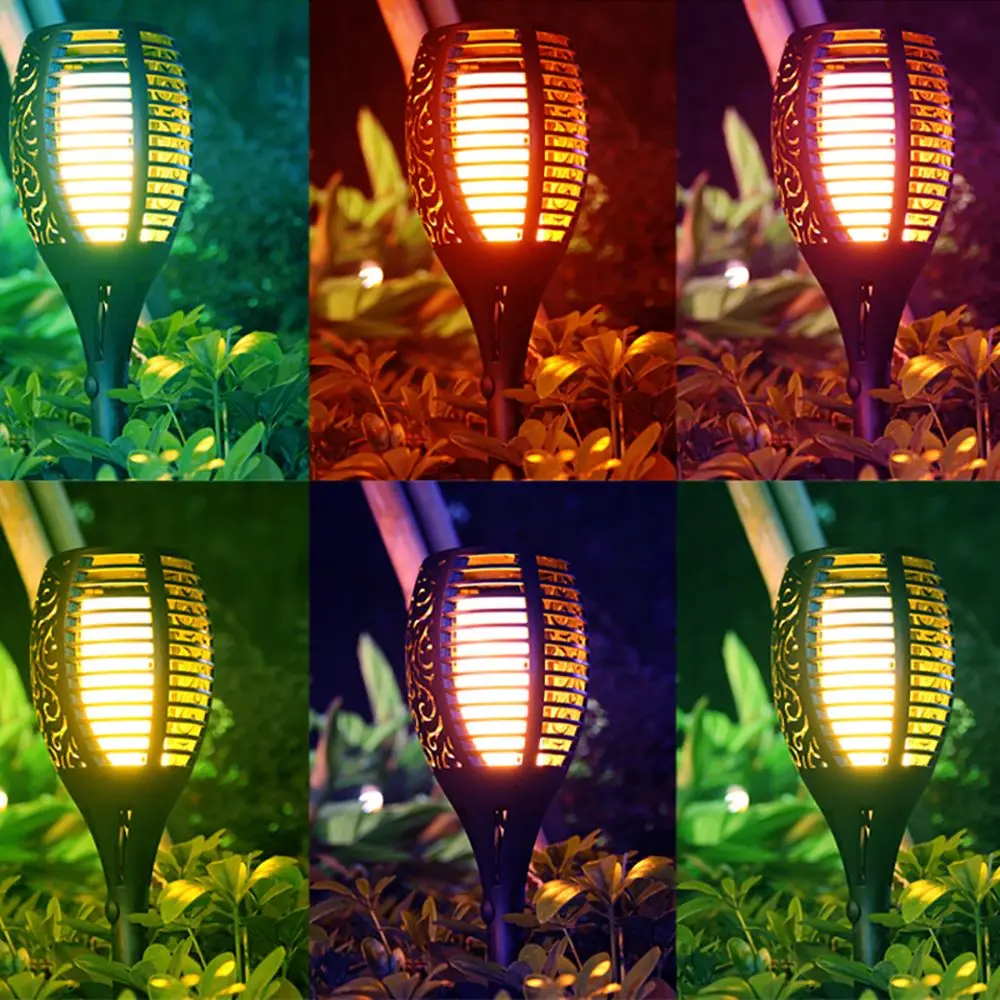 

12/33/51/72/96Leds Solar Light Control Solar Flame Light Dance Flame Outdoor IP65 Garden Torch Lamp for Courtyard Garden Balcony