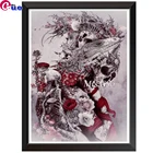 День мертвых Классический череп отражения плакат декоративная 5d алмазная живопись вышивка крестиком Роза тату Женщины гостиная Декор