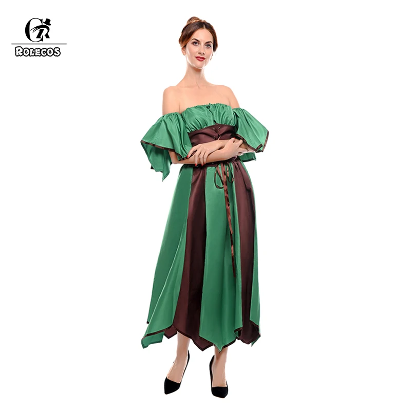 Платье ROLECOS женское средневековое длинное в стиле ретро пикантный топ-труба для