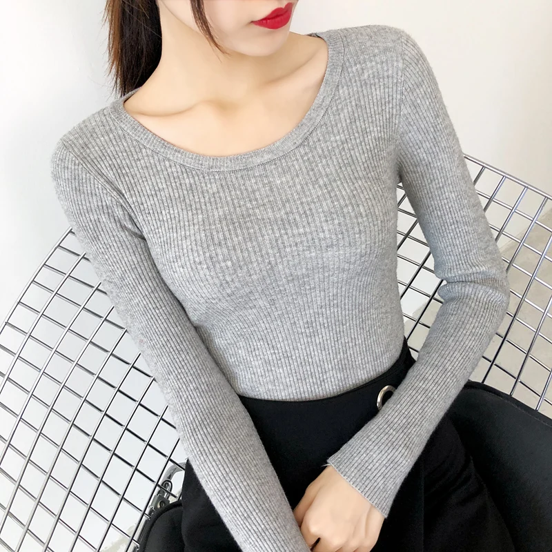 Зимняя одежда вязаные женские свитера пуловеры базовый женский джемпер на весну