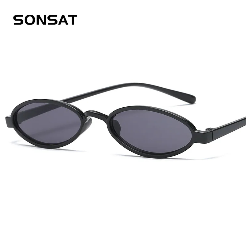 SONSAT 2018 новые серьги в форме маленького овального солнцезащитные очки стиле