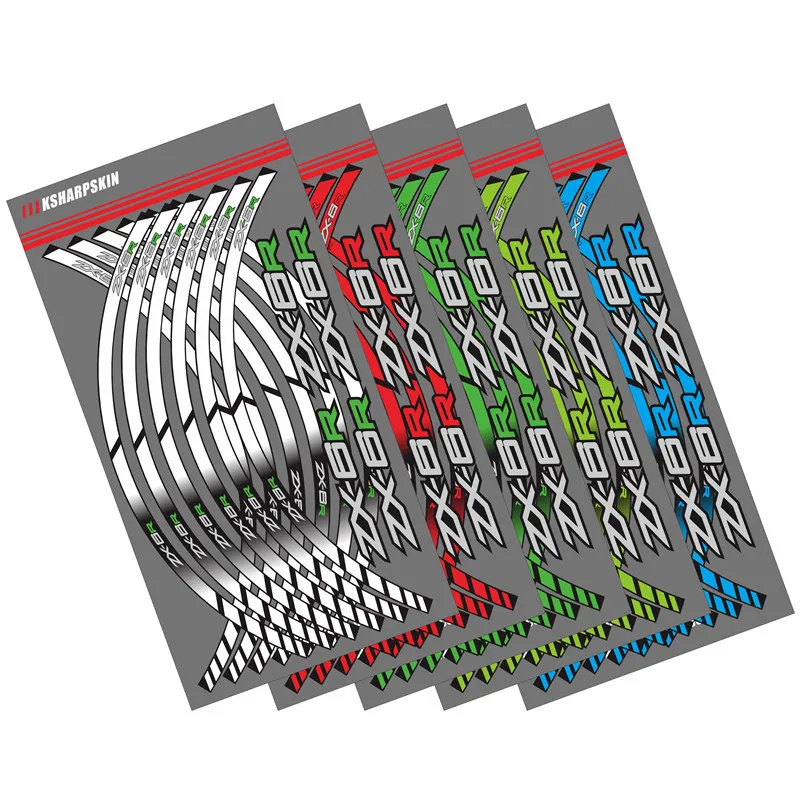 12 полосок наклейка на колесо мотоцикла Светоотражающая полоса обод внешний