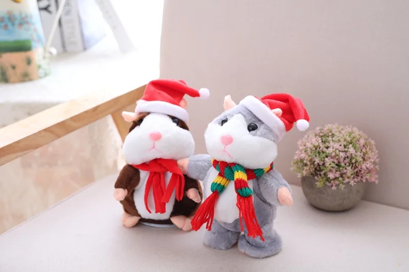 PUDCOCO Cheeky хомяк Рождественский подарок для маленьких детей высококачественный умный плюшевый хомяк детская электронная плюшевая игрушка 16 см