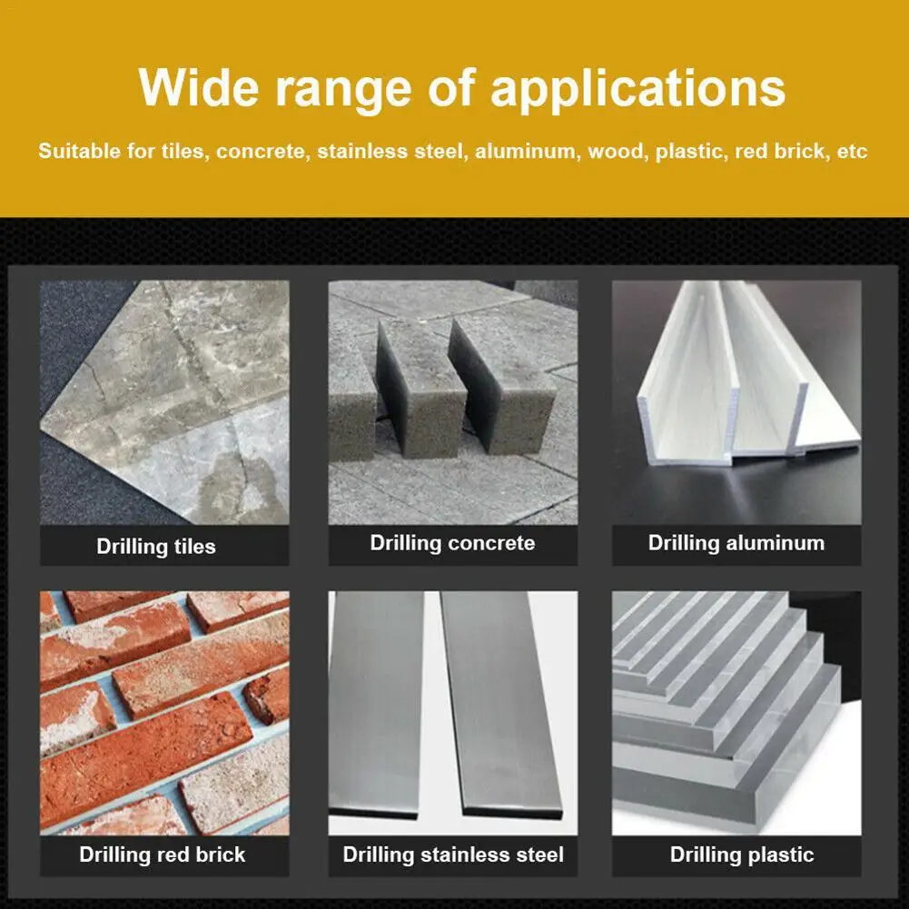 

10 Pcs Ultimate Brill Bits Multi-Material Triangle Drill Bit Diamond Set For Glass Ceramic Tile Concrete Brick Wood Hole Opener