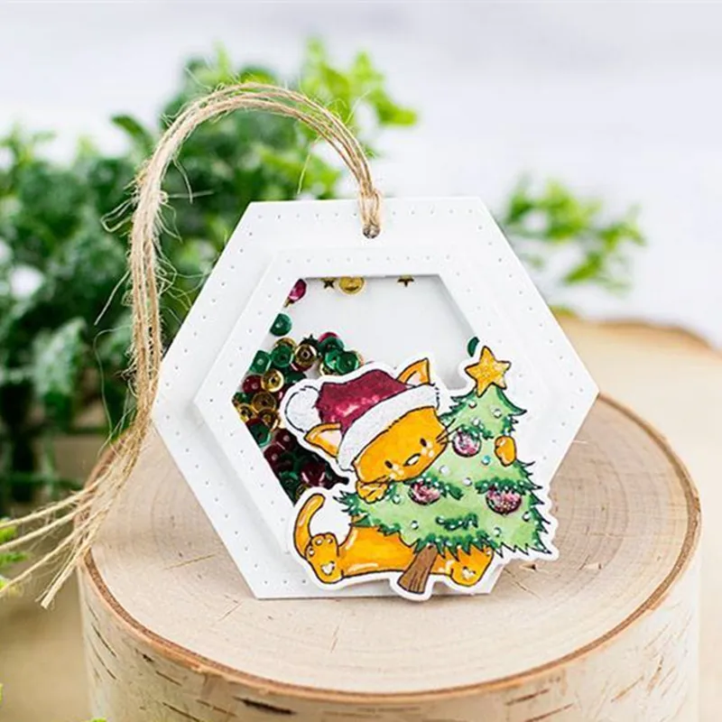 Шестигранные нахлест рамки металлические режущие штампы трафареты шестигранные