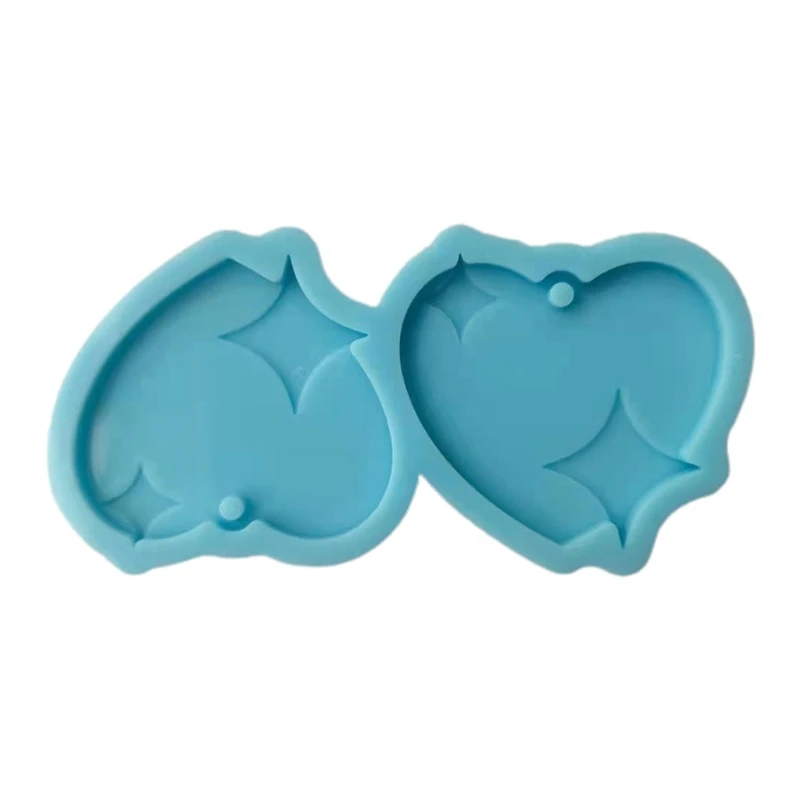 

5 Pcs Epoxy Resin Mold Heart Earrings Pendant Silicone Mould DIY Crafts Jewelry Casting Tool