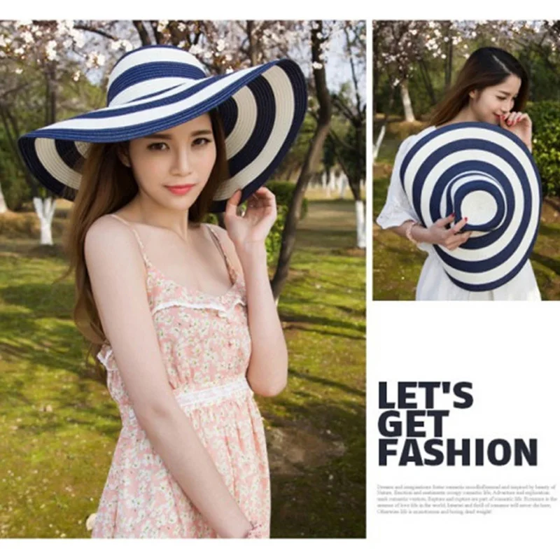 Летняя женская Солнцезащитная шляпа с козырьком большими полями Классическая