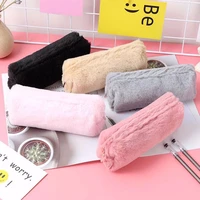octagonal stationery office supplies storage bag cosmetic pouch pen bag plush pencil pouch large capacity pencil case