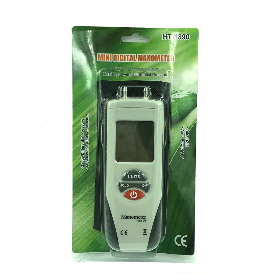 

Digital Manometer Air Pressure Meter air pressure Differential Gauge High performance LCD 55H2O to +55H2O Data Hold