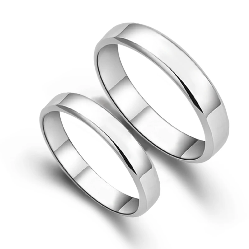 2 шт модные к счастью унисекс благородное кольцо из нержавеющей стали
