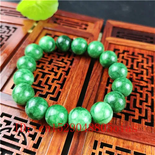 Натуральный зеленый нефритовый яшма бусины эластичный браслет Очаровательные