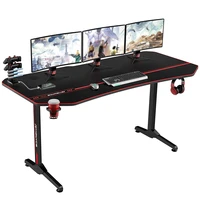 63 inch ergonomic gaming desk e sports computer table pc desk gamer tables workstation with usb gaming handle rackmouse pad