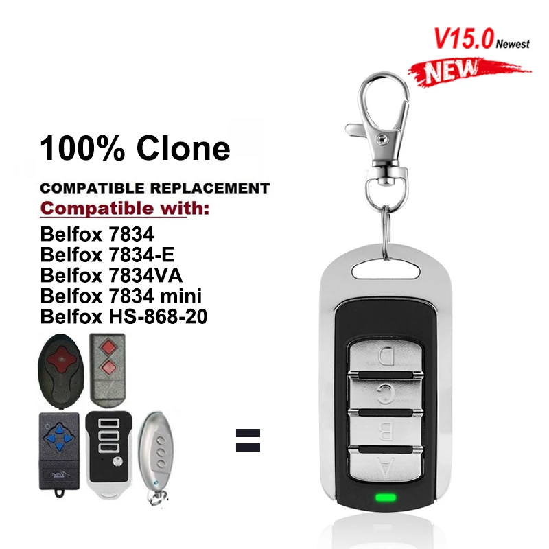 

BELFOX гаража Управление 868 МГц 7843 7843-мини 7834-E 7834-VA HS-868-20 ворота открывания двери BELFOX 868,35 МГц передатчик с настраиваемым потоком воздуха, клон kayfun