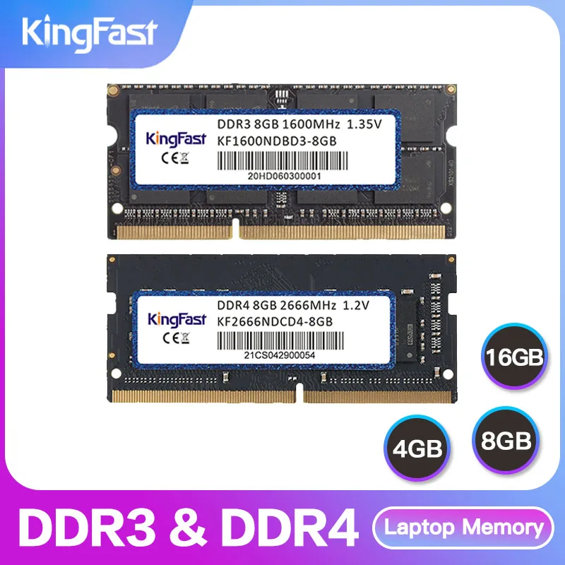 Оперативная память для ноутбука KingFast DDR3 DDR4 4 ГБ 8 16 оперативная 1600 2400 2666 3200 DDR3L 204Pin