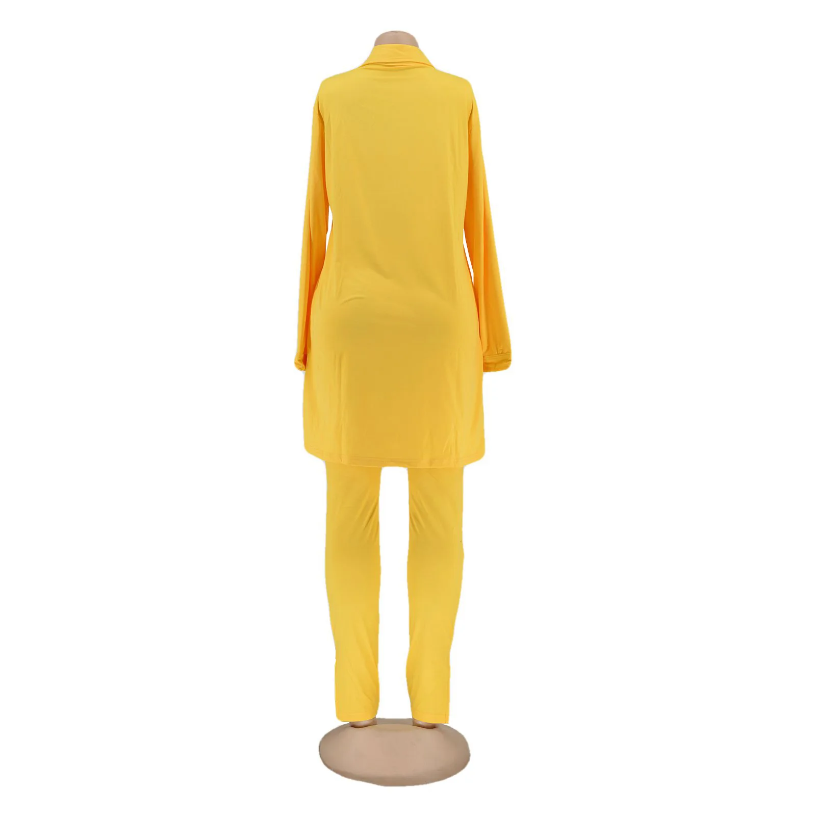 

Two Piece Set Women Clothes Solid Color Turn-Down Collar Long Sleeves Shirt & Flare Pants New Autumn Suit Outfits