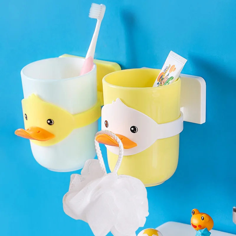 Милый держатель для зубных щеток в виде утки креативная подставка мытья рта
