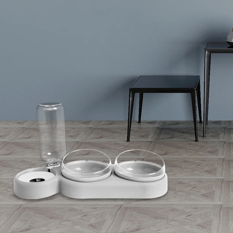 500 мл новая двойная миска кормушка кормушки поилки для домашних животных