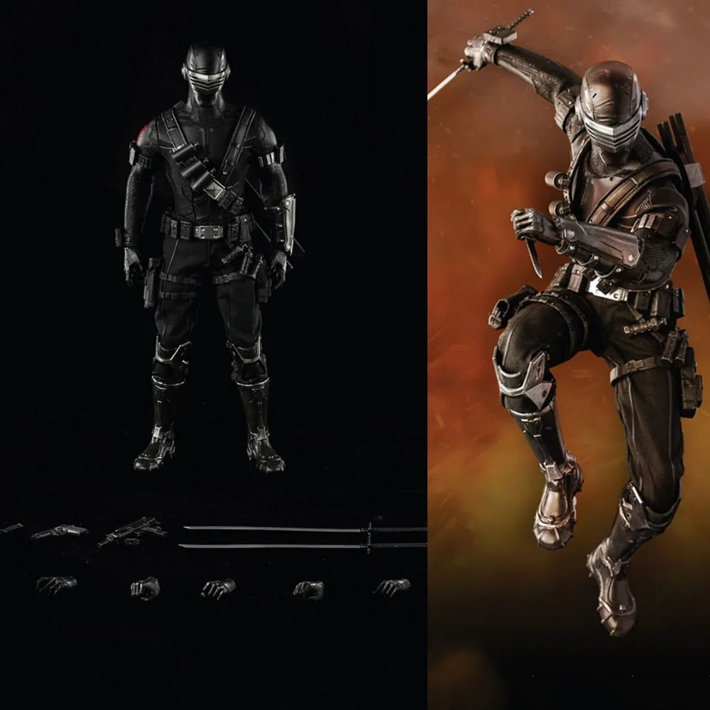 

Threezero 3Z0215 1/6 Scale Snakees Special Army Soldier Full Set Of Black Battle Pants Weapons Gun Model for Fans Holiday Gifts