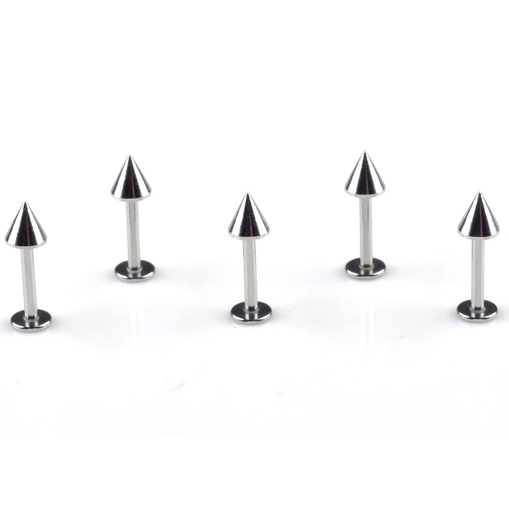 Оптовая продажа 30 шт./лот 316L серьги гвоздики из хирургической стали с шипами для