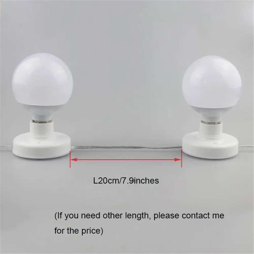Голливудский стиль E27 Vanity lights настенный затычек в ванной зеркальный передний