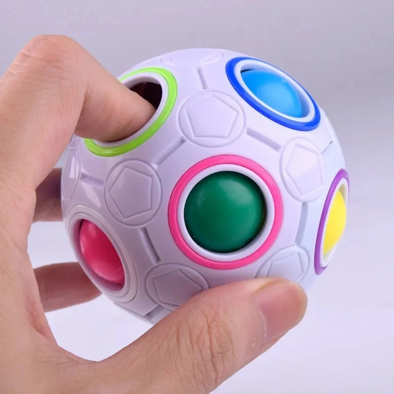 Creative Magic Cube Ball Antistress Rainbow Football Puzzle Montessori Kids Toys for Children Stress Reliever Toy
