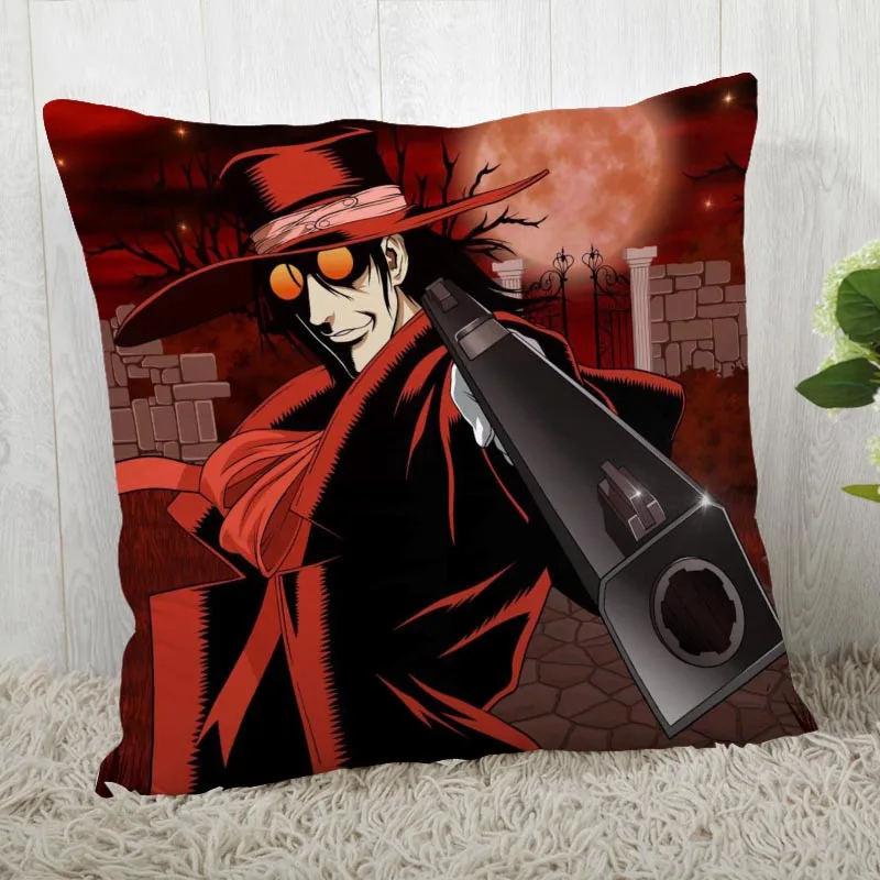 Пользовательские Hellsing наволочки квадратная наволочка Рождество молнии наволочка 40*40 см, 45*45 см(с одной стороны - Цвет: 2