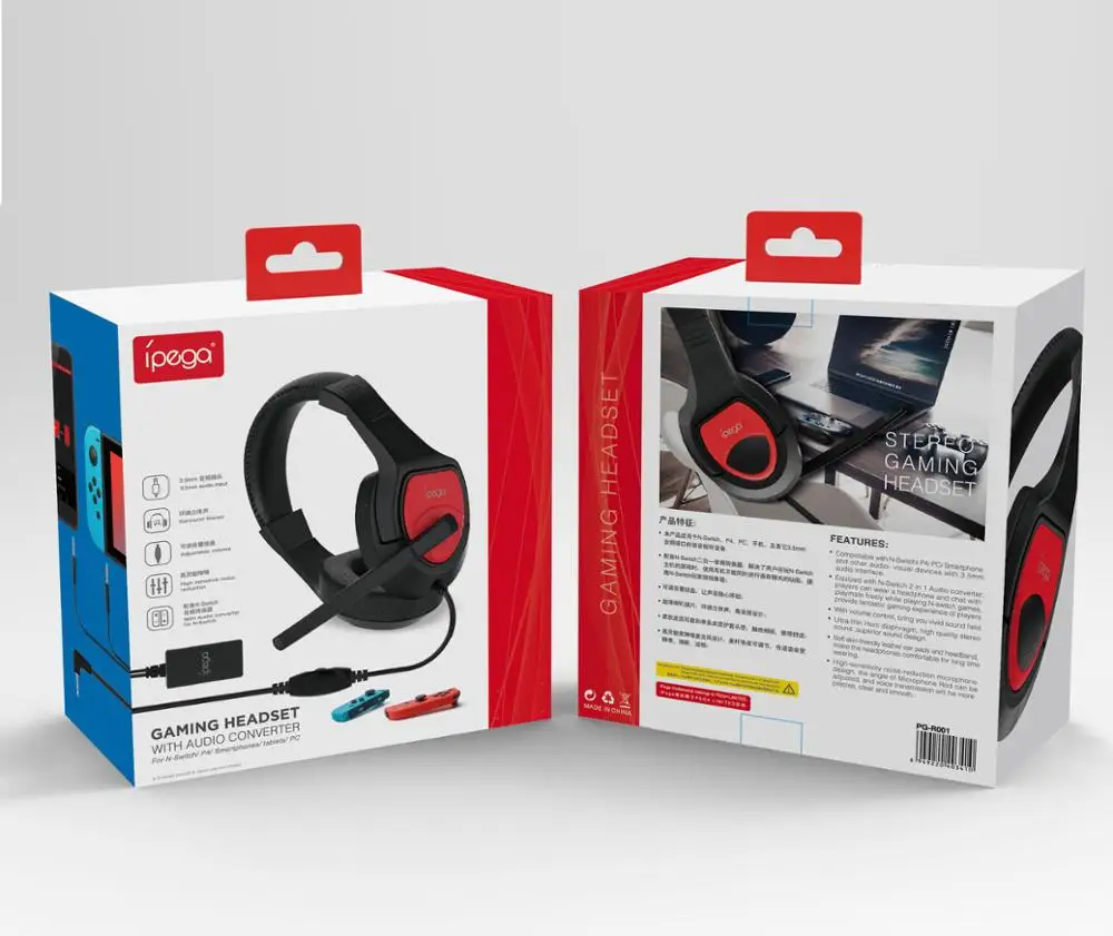 Ipega PG R001 игровая гарнитура для Switch Console NS Nintend PC Accessories Xbox PS4 наушники с аудио