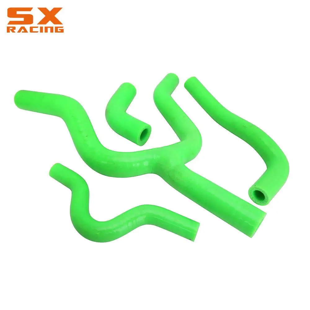 Мотоцикл зеленый водопровод силиконовый шланг радиатора охлаждающей жидкости