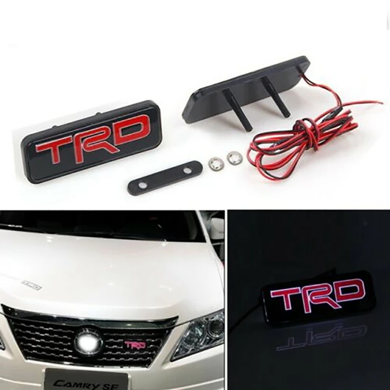 Front Hood LED Light Emblem JDM TRD RACING for Toyota FRS SUPRA MR2 Supra |