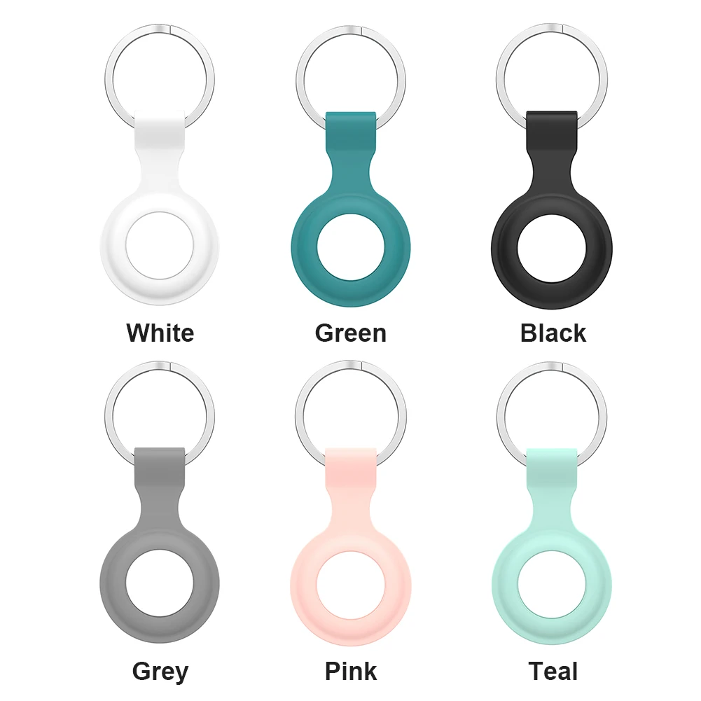 

Luxury Leather Key Ring Case for Apple Airtag Silicone Protective Case Keychain Cover for Apple Airtags Locator Tracker 2021 Hot