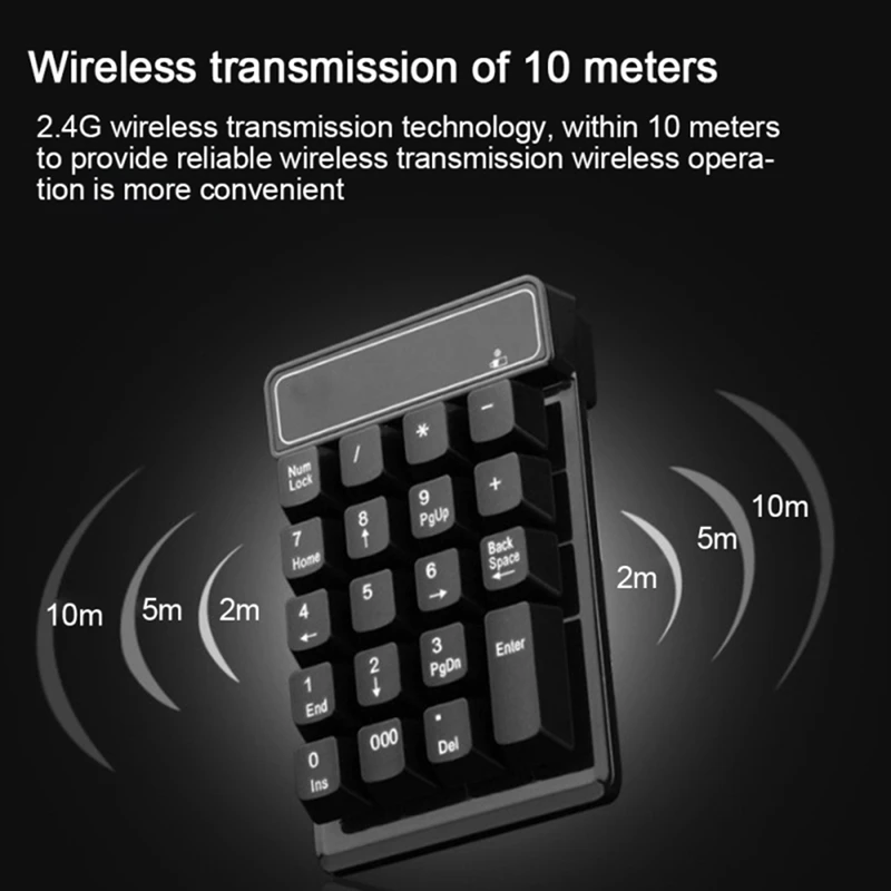 Wireless Keypad 19 Keys Waterproof Mechanical Numeric Keyboard for Windows XP/7/8 Laptop Computer Accessories | Компьютеры и офис