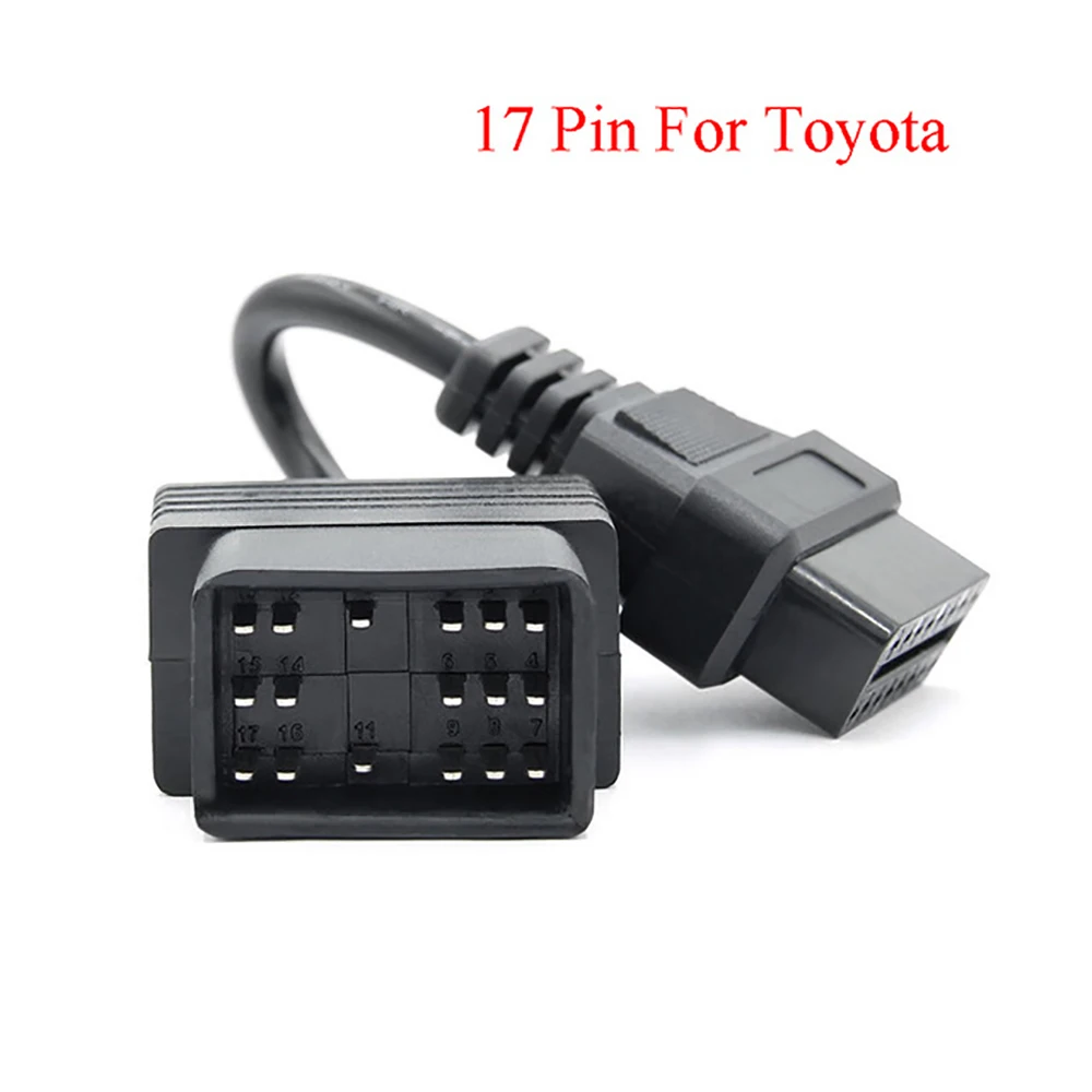 Переходник для автомобиля Toyota 17-pin - OBD2 16-pin переходник кабель адаптер