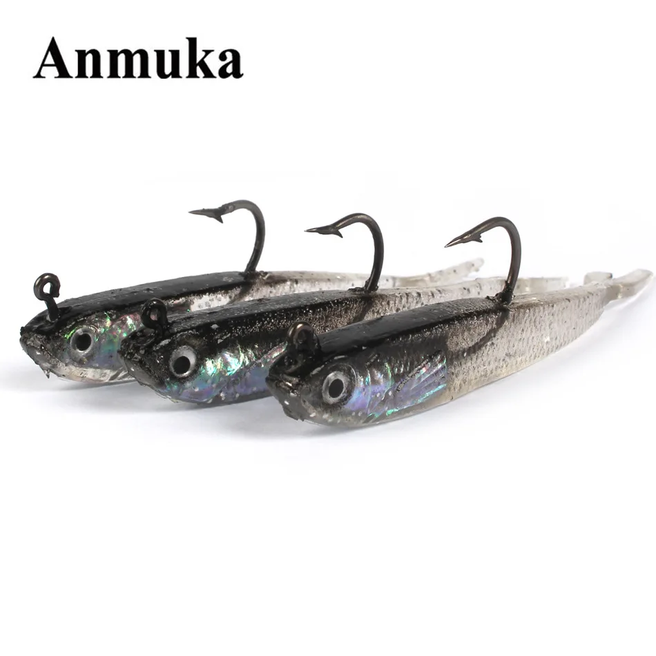 

Anmuka 3pcs Fishing Lure 75mm 6g With Hook Soft Lure Silicone Artificial Bait Fishing Soft Lures Fishing Lure Fishing Tackle