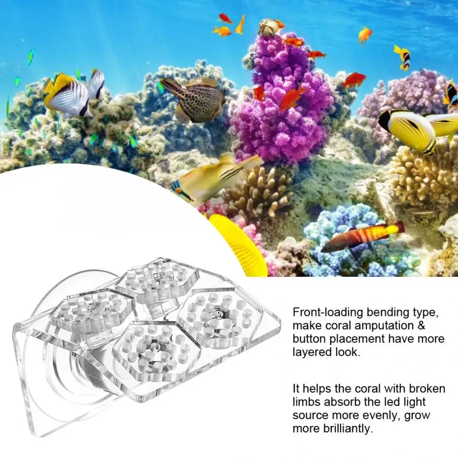 Коралловая подставка для аквариума 2 шт. 4 отверстия фронтальная загрузка гибкая