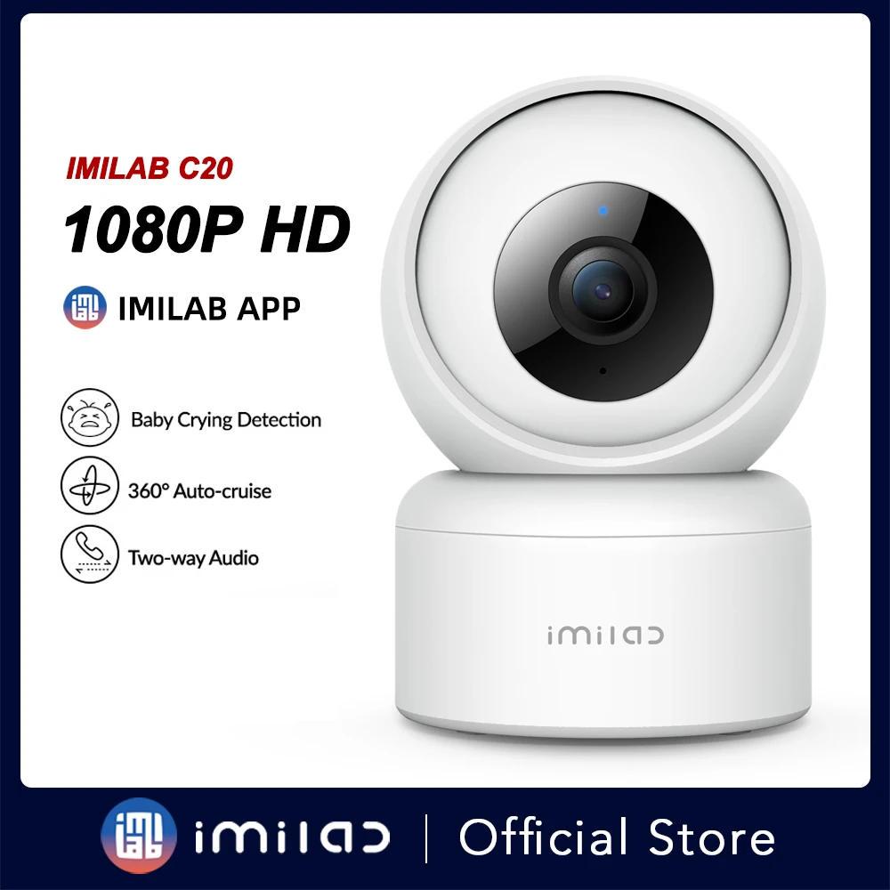 كاميرا واي فاي برو IMILAB C20 كاميرا 3 ميجابكسل IP للأمان الداخلي والمنزل الذكي مراقبة فيديو مراقبة الطفل 360 درجة كاميرا للرؤية الليلية الإصدار الع...