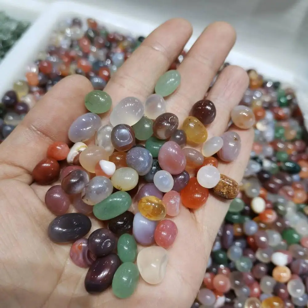 

Natural Agate stone polished colorful agate tumbled stones