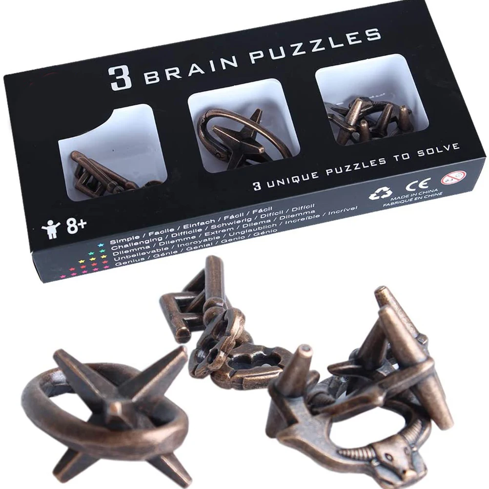 3 шт./компл. волшебная развивающая игрушка из цинкового сплава головоломка для