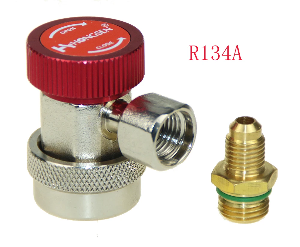 

R134A 2Pcs Car Auto Freon H/L Quick Coupler Adapters Air Conditioning Refrigerant Adjustable A/C manifold gauge set QC-ML new