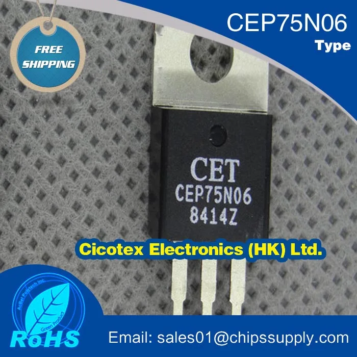 CEP75N06 75a60v field effect transistor to-220 npn