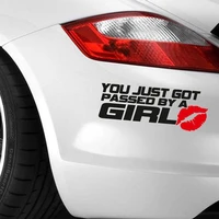you just got passed by a girl sexy lip car window bumper sticker styling vinyl stickers water resistant high stickiness decals
