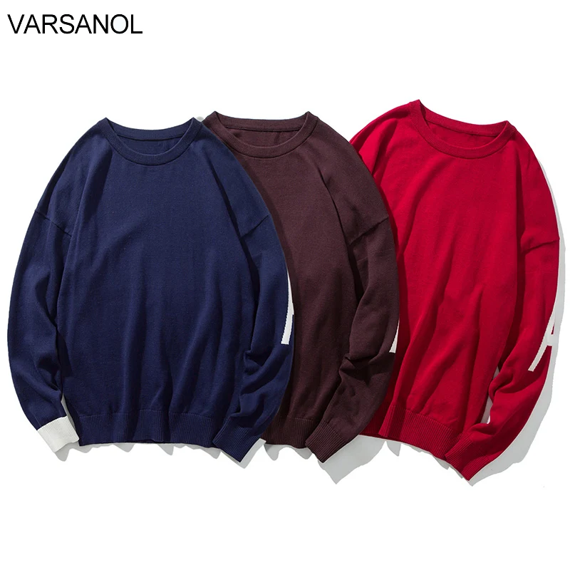 Мужской хлопковый свитер с вышивкой и надписью 2020|Джемперы| |