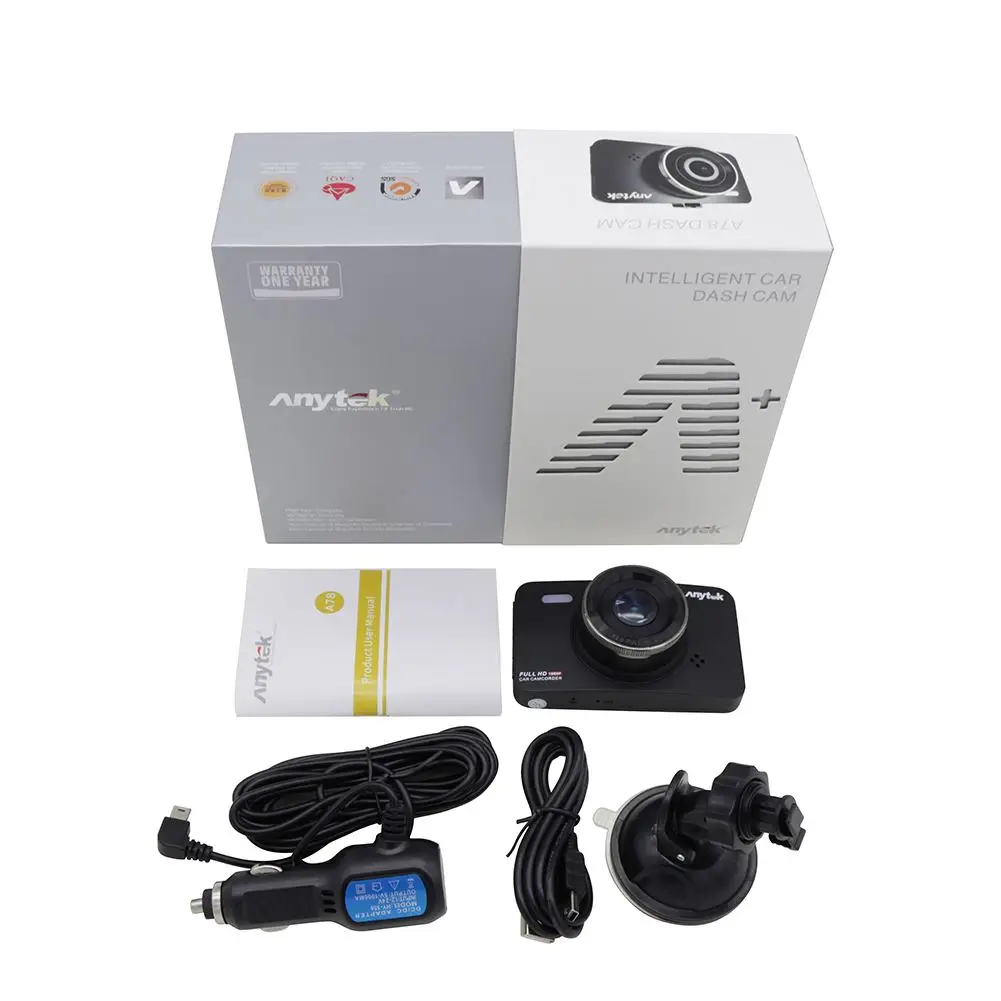 

3 Inch Car DVR Dash Cam Driving Recorder Full HD 1920*1080 Camera 170 Degree Wide Angle Night Vision Dashcam for Anytek A78