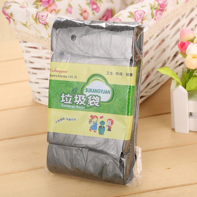 

100PCS Household Garbage Bags Disposable Home Waste Bags Thicker Plastic Bags Garbage Bag Toilet Cleaning Kitchen Trash Bags