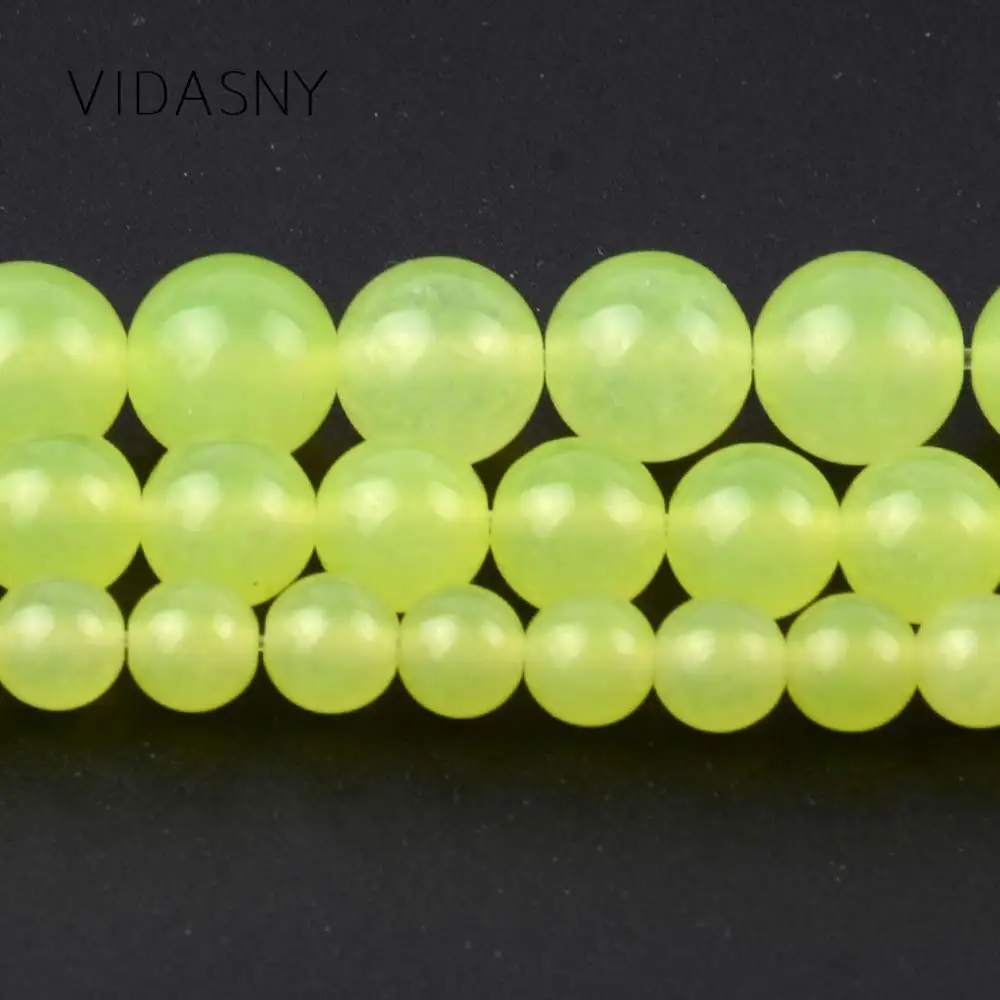 

Natural Olive Green Jades Round Stone Beads For Needlework Jewelry Making 4 6 8 10 12mm Spacer Beads Diy Bracelet Necklace 15''
