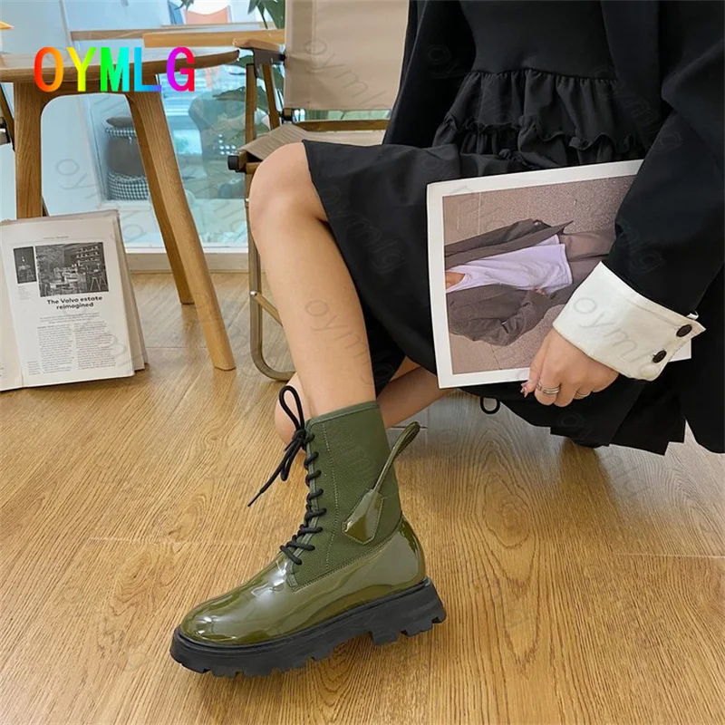 

Retro Martin Boots 2021 Fall New Style Increase Four Seasons Thick-soled Round Toe Casual Fashion Lace-up Women's Boots shoes