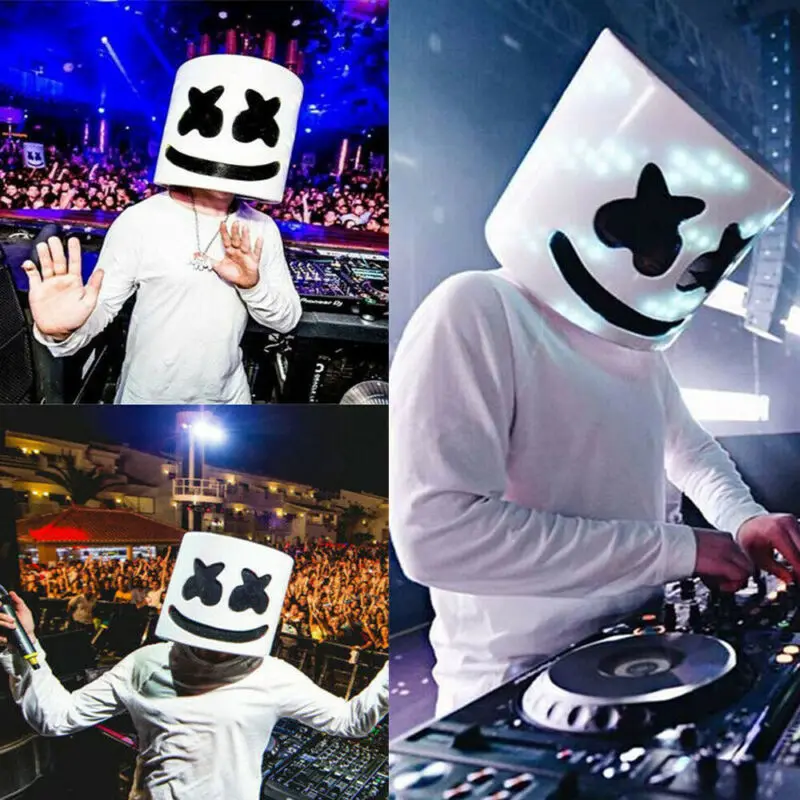 2019 Новый MarshMello шлем диджея маска для глаз наращивания на всю голову косплея бар