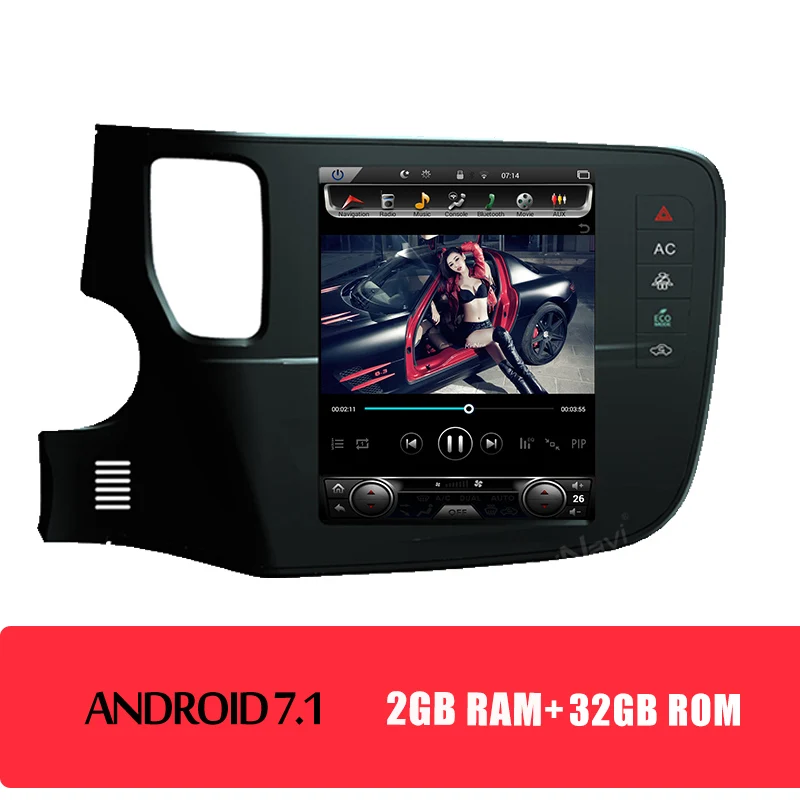Android Car Radio KiriNavi 1 din Android 8,1 10," сенсорный экран автомобиля радио gps навигация для Mitsubishi Outlander автомобильный мультимедийный плеер 2013 - Цвет: Android Car Radio