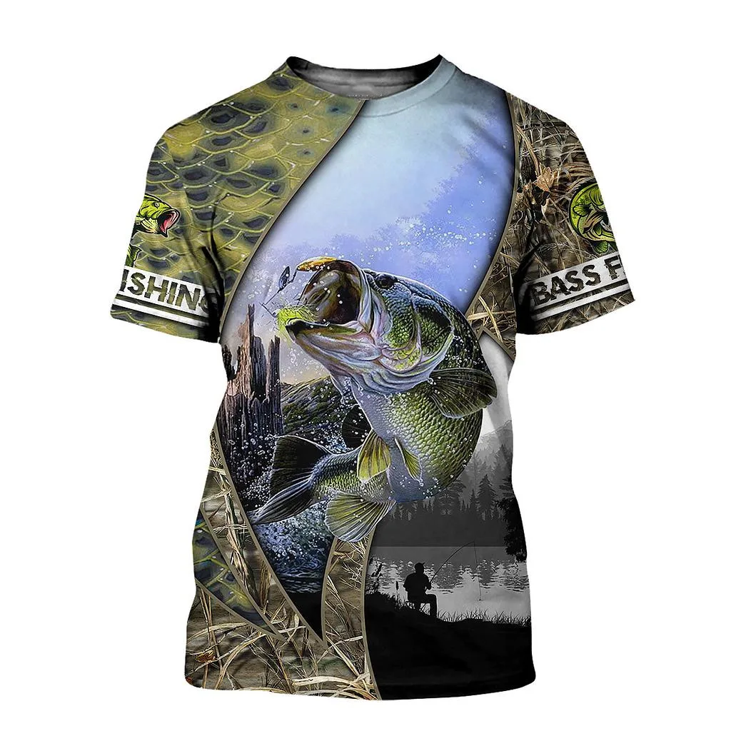

Fashion 3D All Over Printed Fishing Art T-shirt Summer Hip Hop Style Streetwear Unisex Harajuku Casual Tops