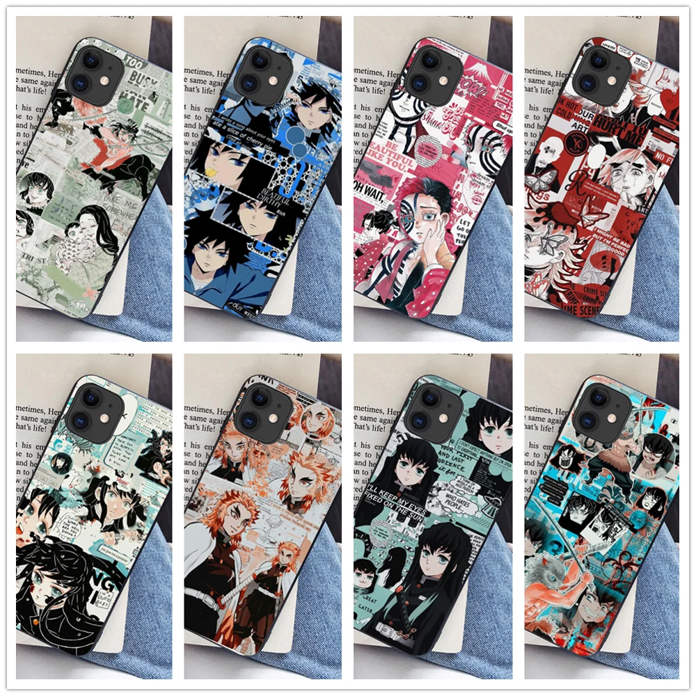 Чехол Demon Slayer для iPhone 11 pro 6 6s 7 8 plus X XR XS Max чехол телефона s новейший японский аниме