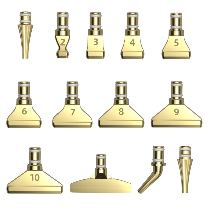

13 Models DIY Metal Replacement Point Drill Pen Heads For Square/Round Diamond Painting Tool Metal Multi Placer Tip(Gold)